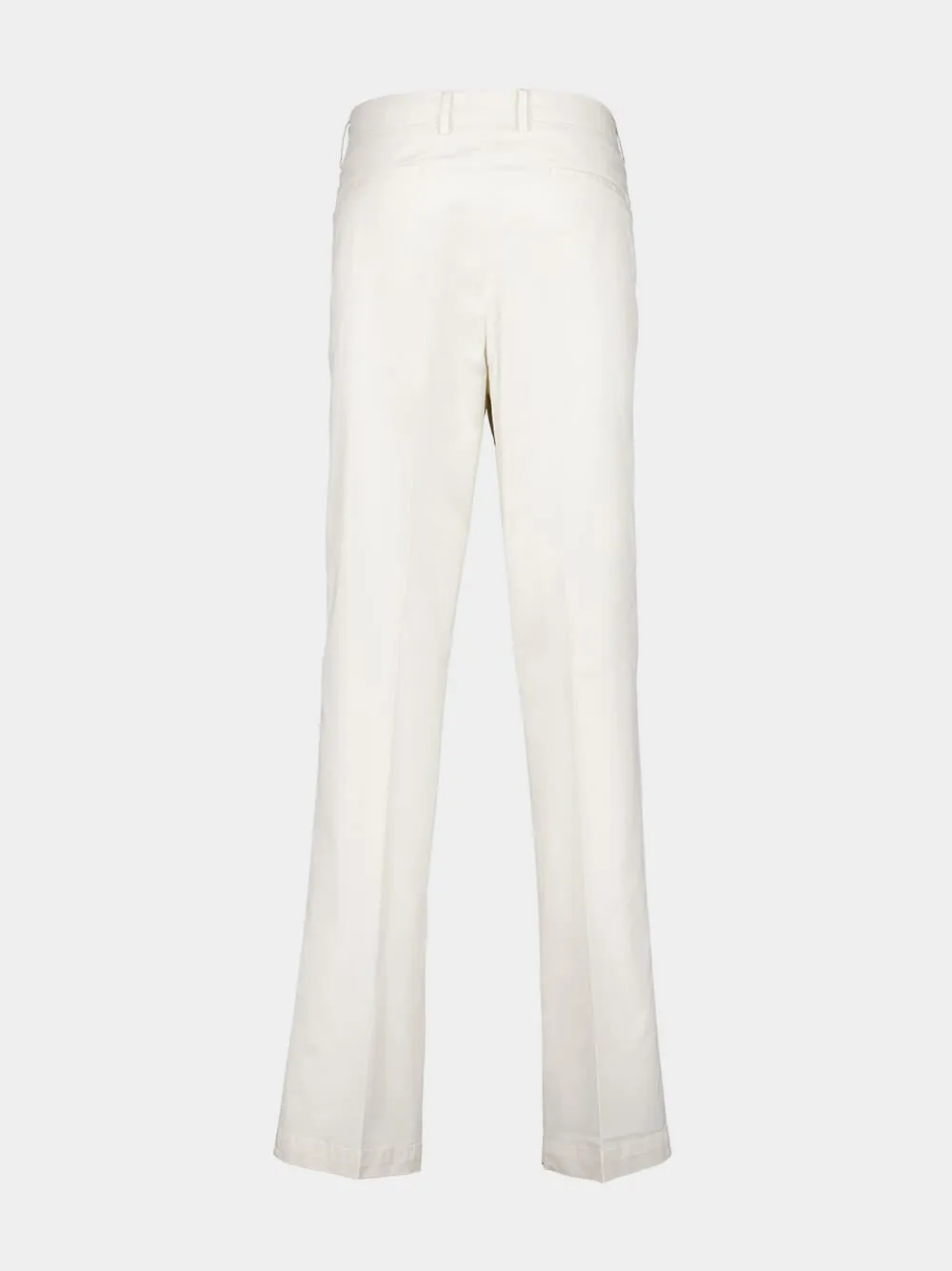 White Regular Fit Cotton Trousers sold by Fashion Clinic product image thumbnail 2