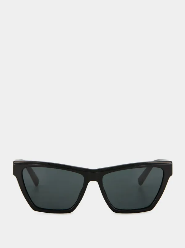 Black Rectangular Cat-Eye Sunglasses sold by Fashion Clinic