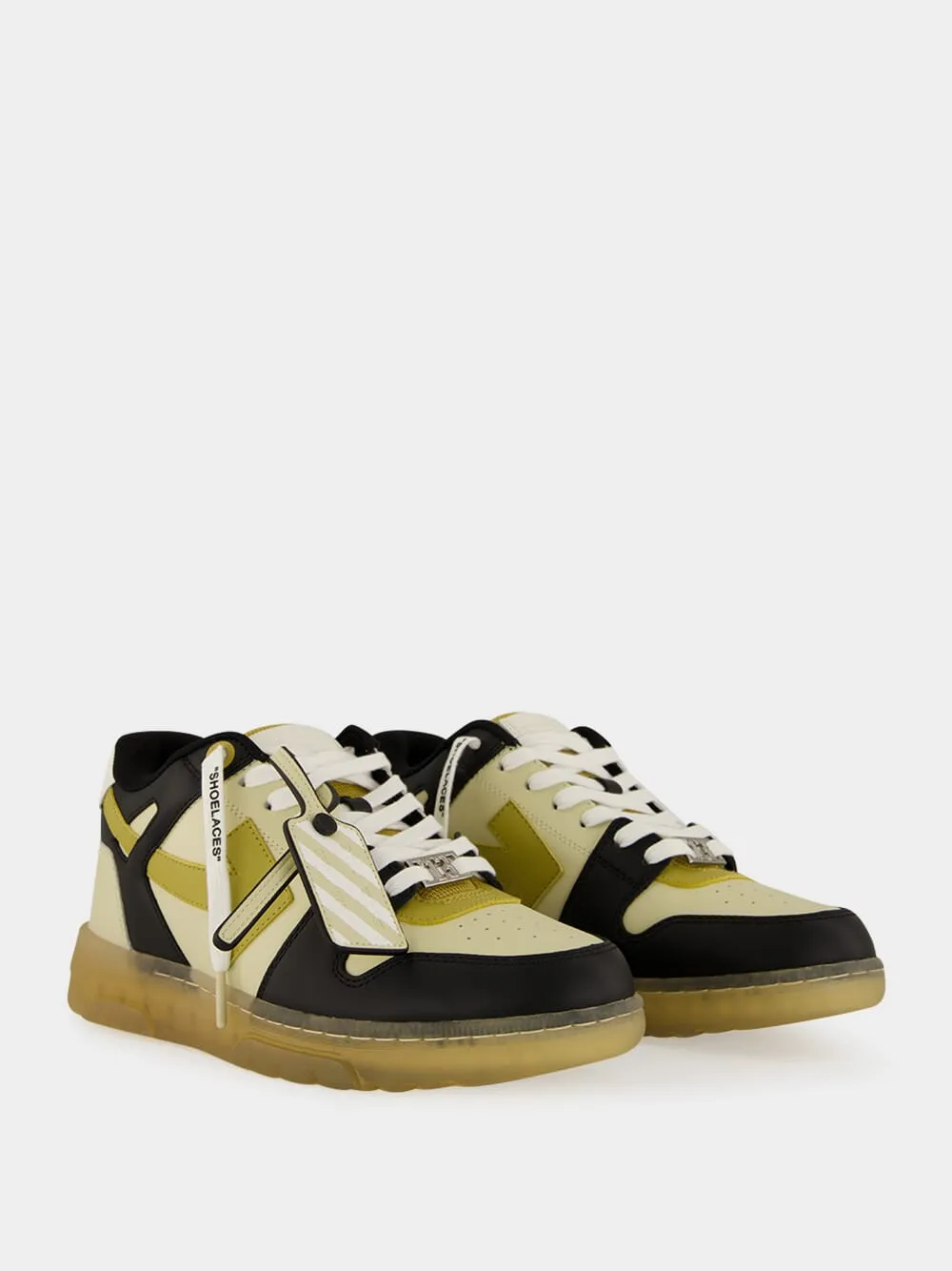 Sand and Golden Brown OOO Varsity Leather Sneakers sold by Fashion Clinic product image thumbnail 3
