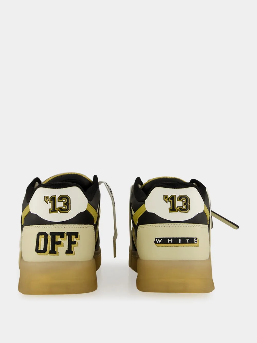 Sand and Golden Brown OOO Varsity Leather Sneakers sold by Fashion Clinic product image thumbnail 5