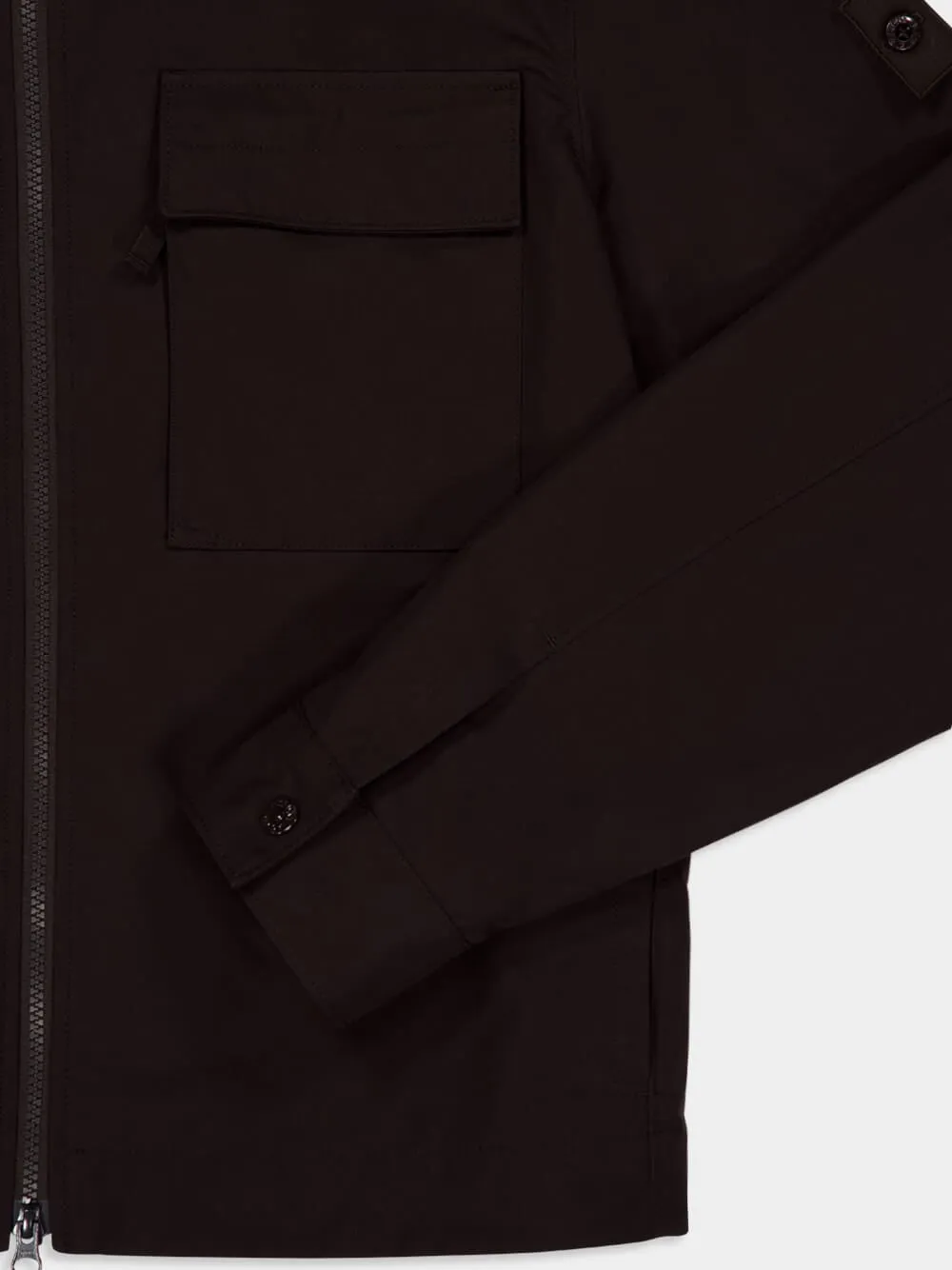 Dark Brown Long-Sleeve Overshirt sold by Fashion Clinic product image thumbnail 4