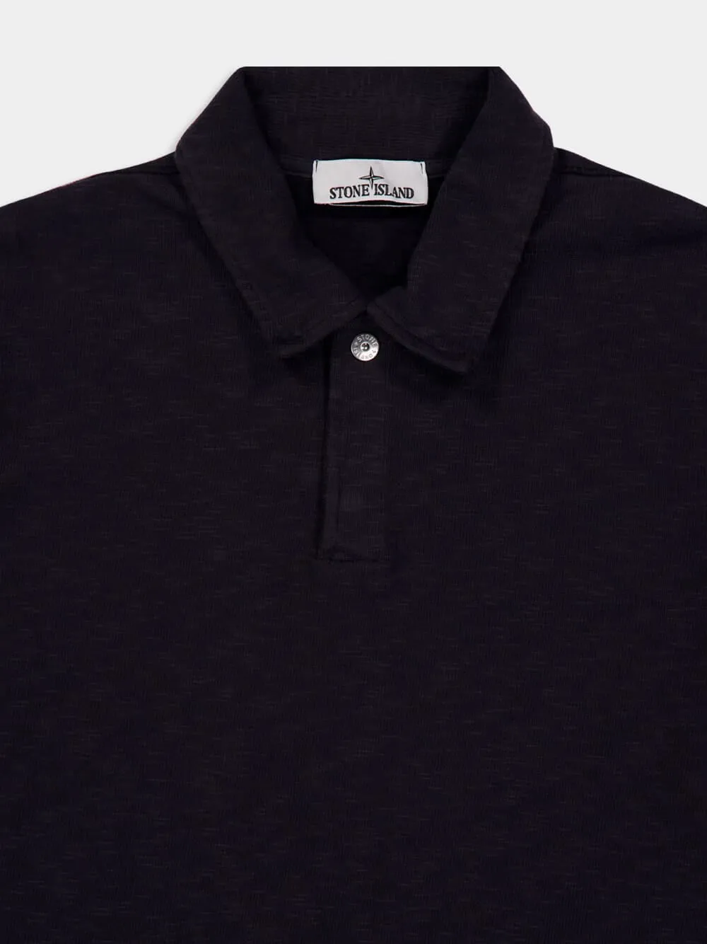 Ink Blue Long-Sleeve Polo Sweatshirt sold by Fashion Clinic product image thumbnail 5