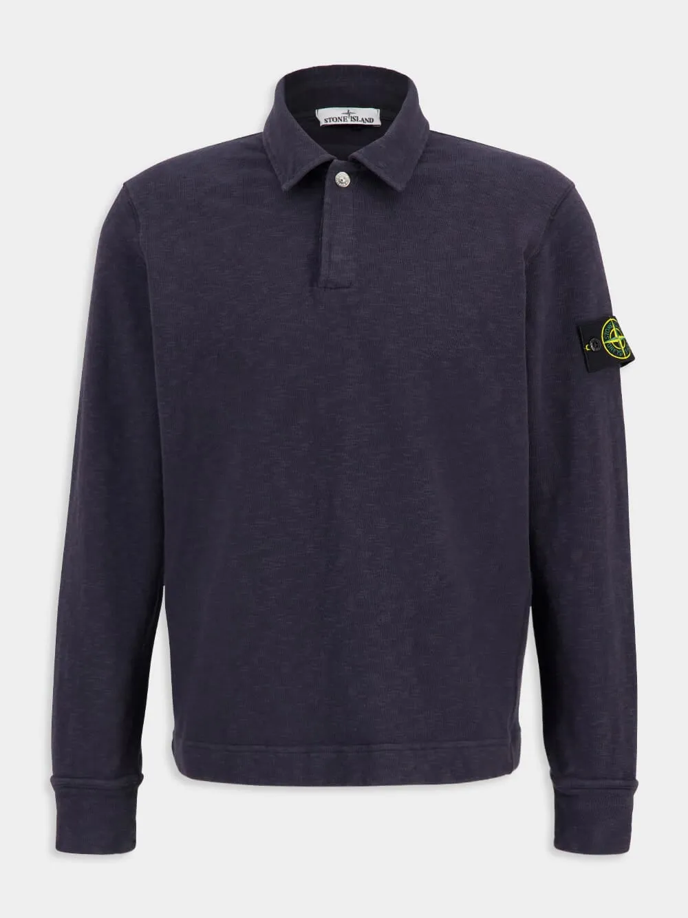 Ink Blue Long-Sleeve Polo Sweatshirt sold by Fashion Clinic