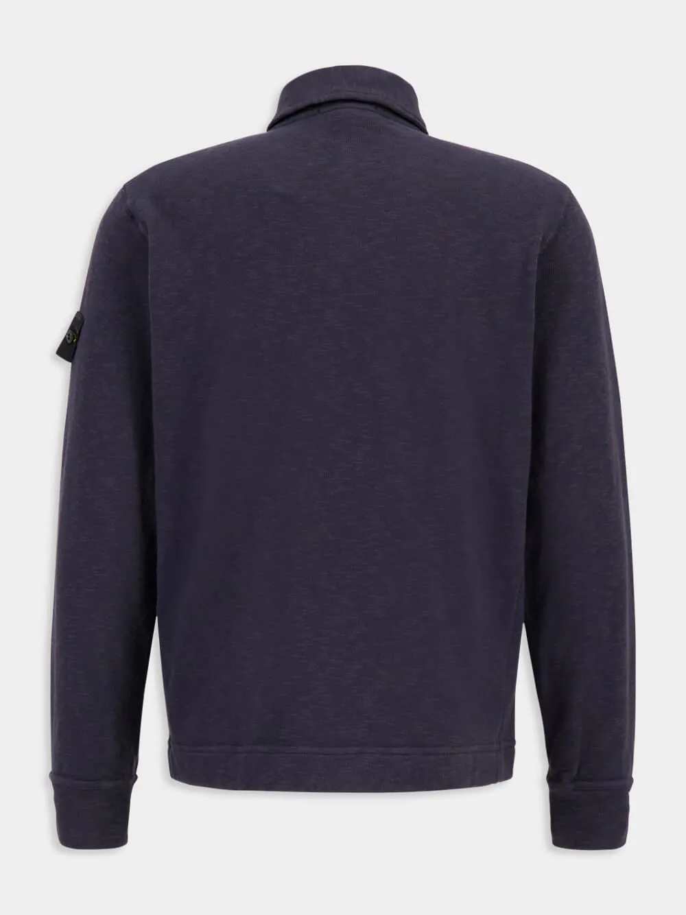 Ink Blue Long-Sleeve Polo Sweatshirt sold by Fashion Clinic product image thumbnail 3