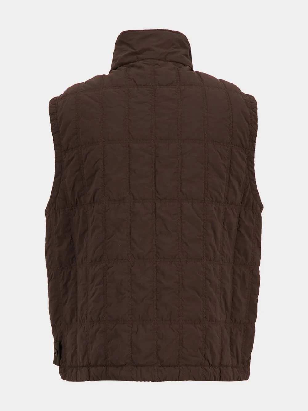 Dark Brown Puffer Vest sold by Fashion Clinic product image thumbnail 2