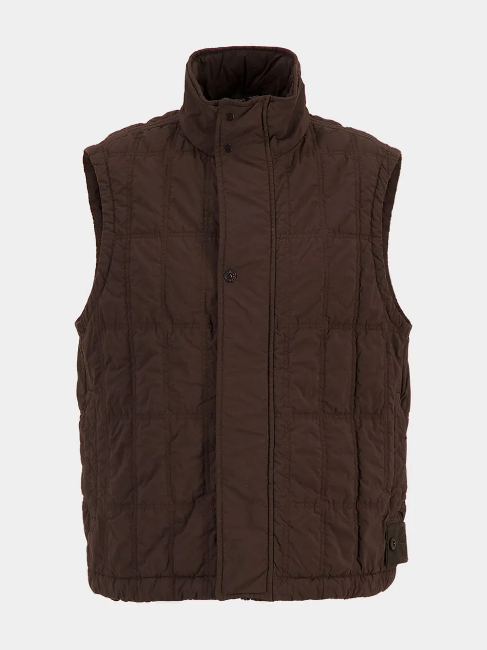 Dark Brown Puffer Vest sold by Fashion Clinic