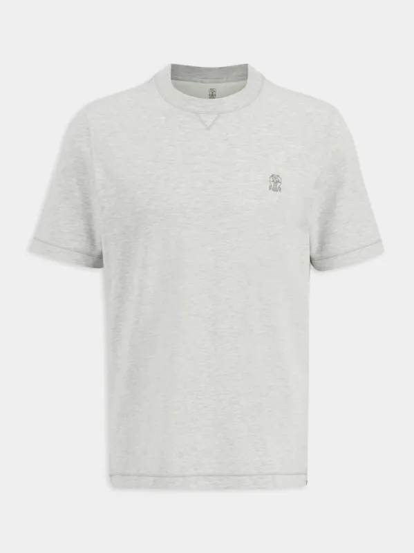 Light Grey Cotton Sport T-Shirt sold by Fashion Clinic