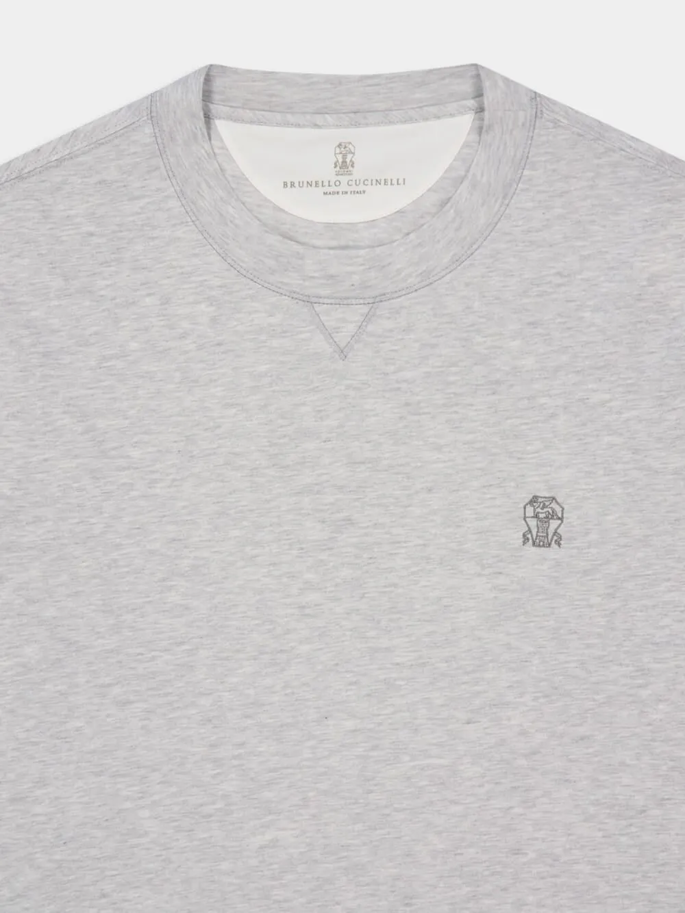 Light Grey Cotton Sport T-Shirt sold by Fashion Clinic product image thumbnail 3