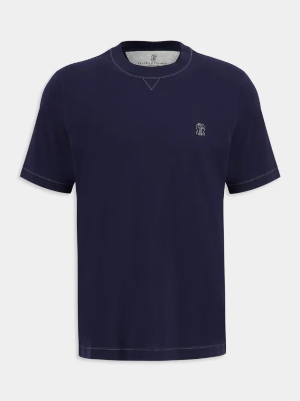 Cobalt Blue Cotton Sport T-Shirt sold by Fashion Clinic