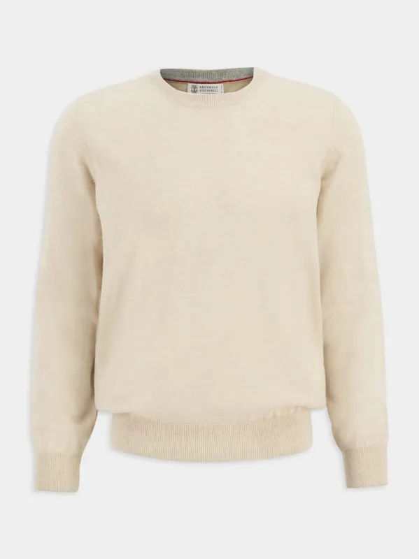 Sand Cashmere Sweater sold by Fashion Clinic