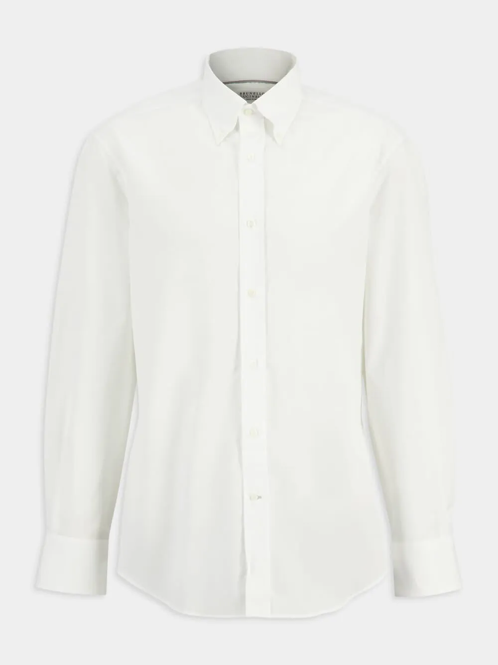 White Cotton Twill Slim Shirt sold by Fashion Clinic product image thumbnail 2