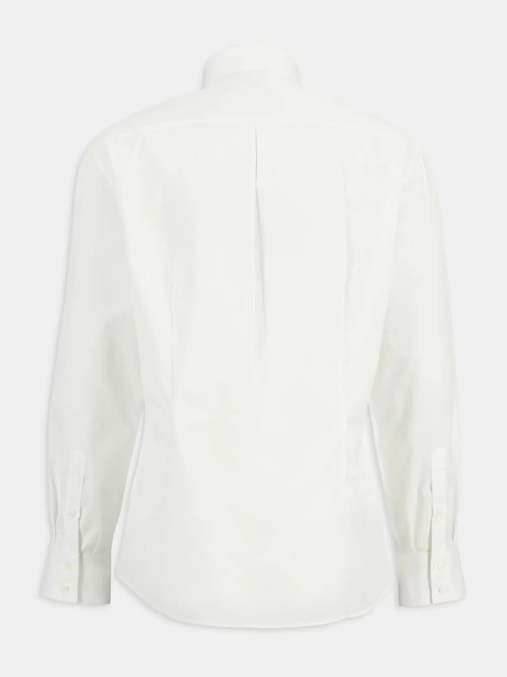 White Cotton Twill Slim Shirt sold by Fashion Clinic product image thumbnail 4