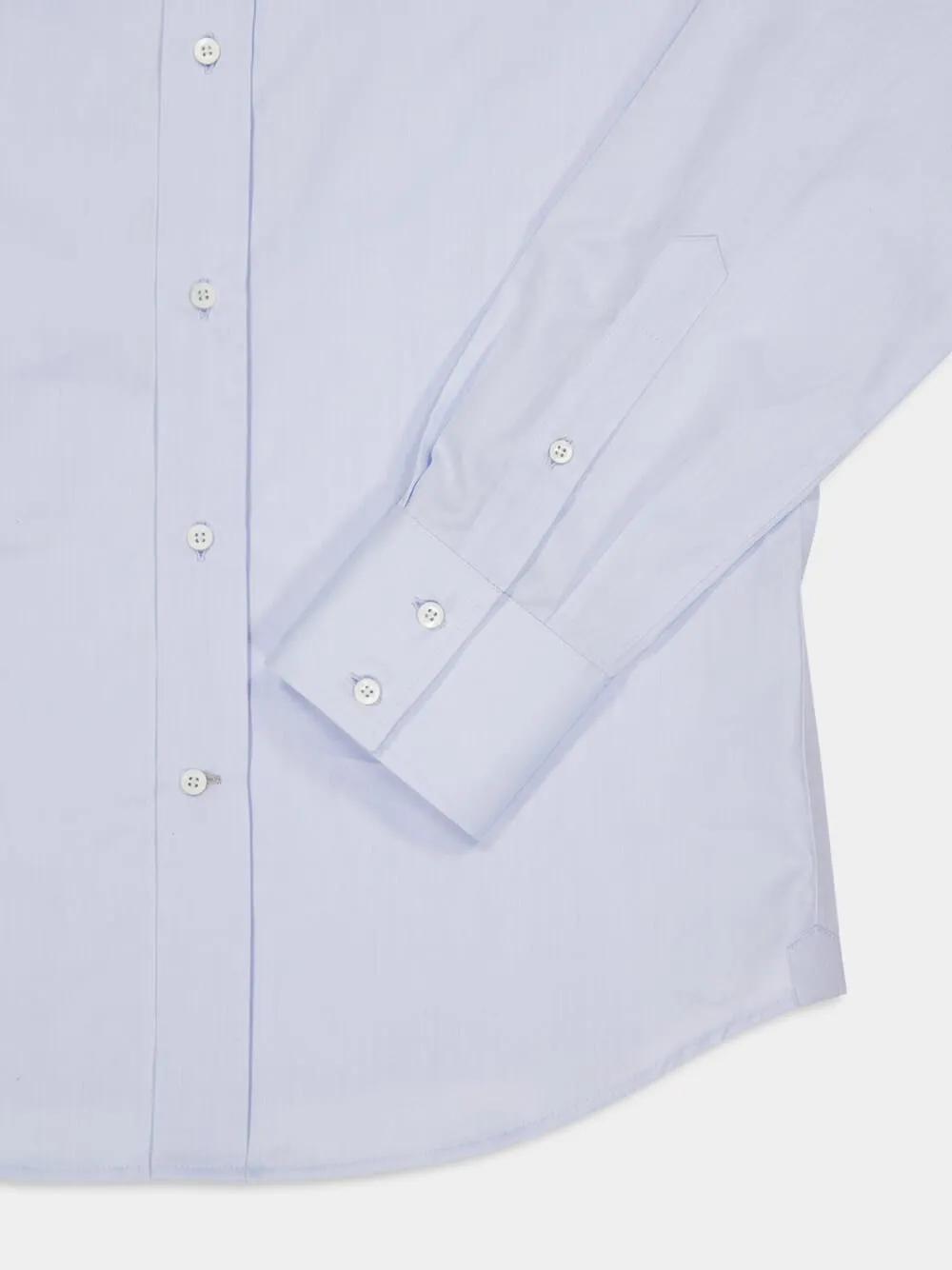 Light Blue Cotton Twill Slim Shirt sold by Fashion Clinic product image thumbnail 4