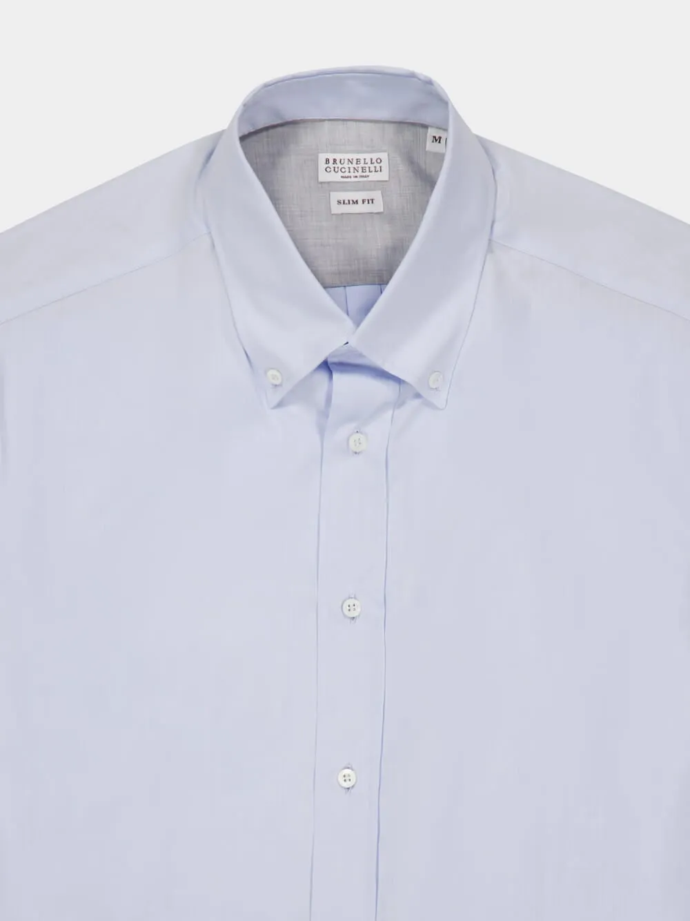 Light Blue Cotton Twill Slim Shirt sold by Fashion Clinic product image thumbnail 3