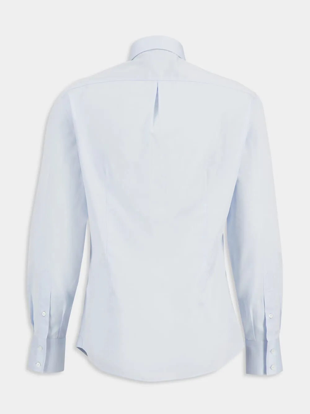Light Blue Cotton Twill Slim Shirt sold by Fashion Clinic product image thumbnail 2