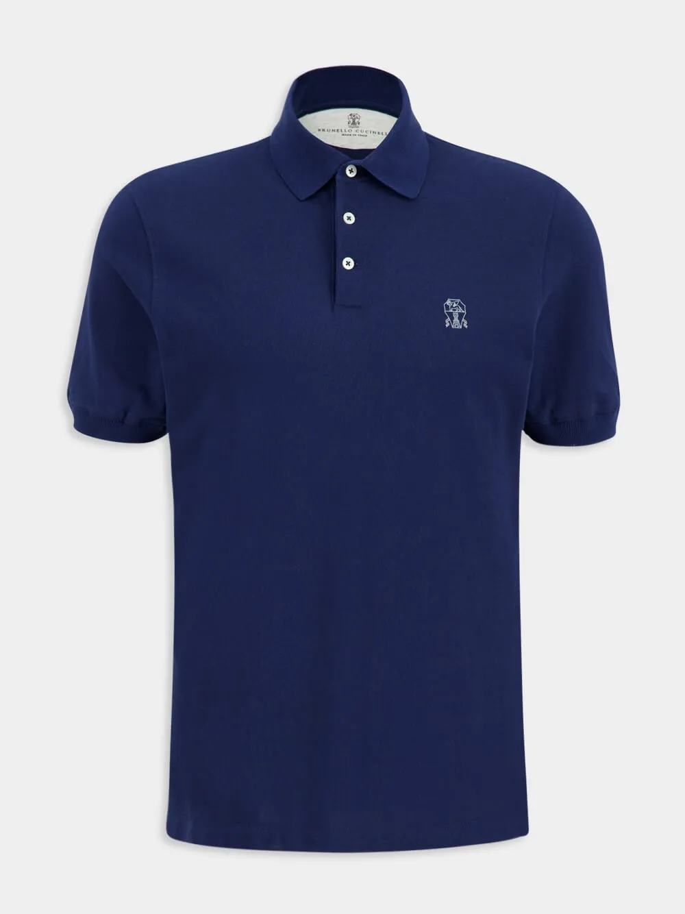 Blue Cotton Piqué Polo Shirt sold by Fashion Clinic