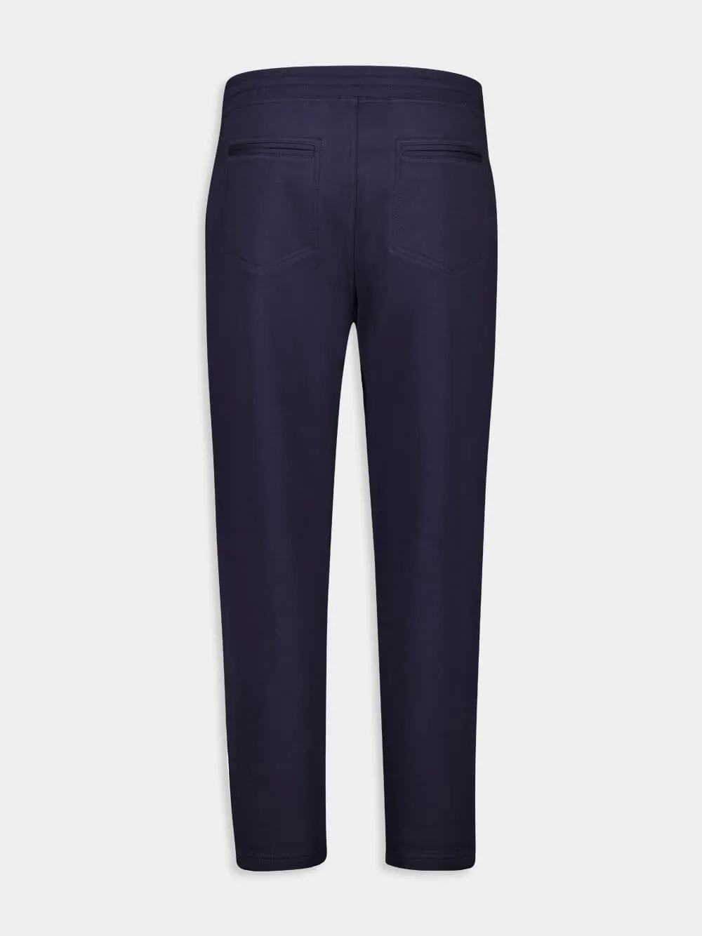 Navy Blue Cotton Sport Trousers sold by Fashion Clinic product image thumbnail 2