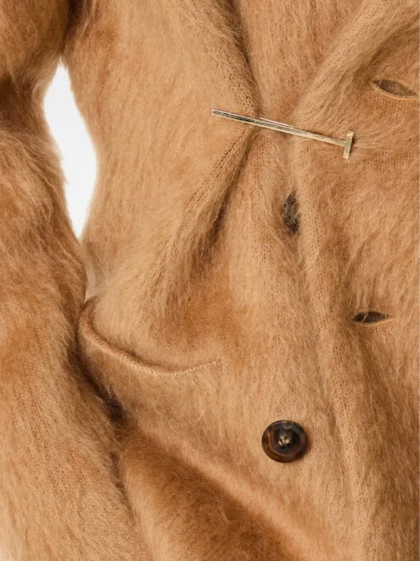 Pale Gold Silver T Pin Brooch sold by Fashion Clinic