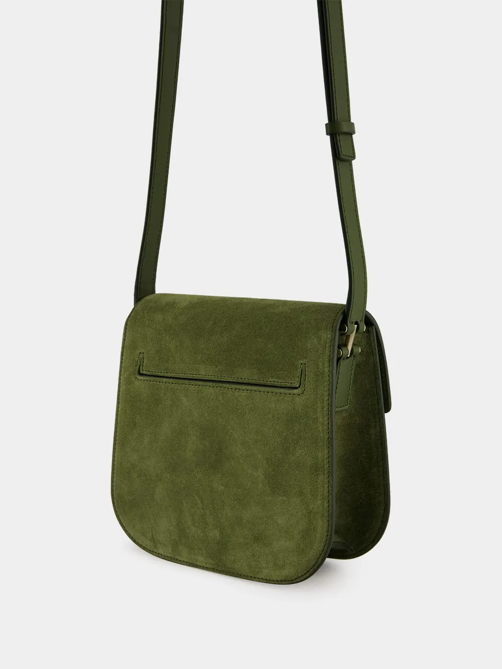 Moss Green Suede Tara Crossbody sold by Fashion Clinic product image thumbnail 5