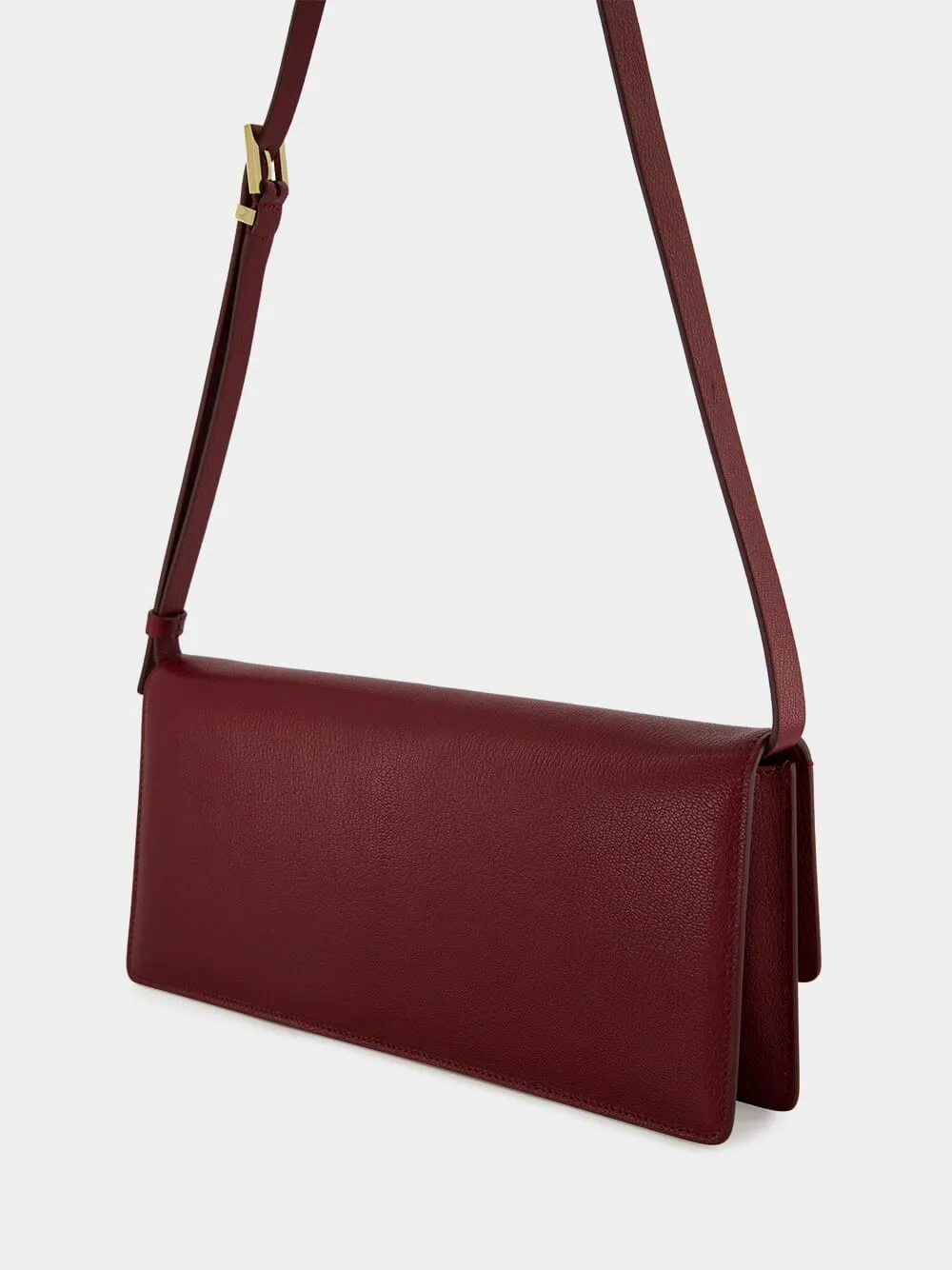 Ruby Red Supple Leather Aube Shoulder Bag sold by Fashion Clinic product image thumbnail 5