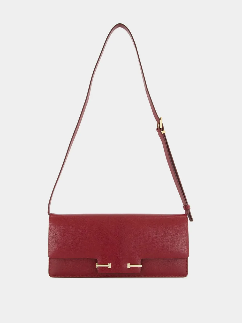 Ruby Red Supple Leather Aube Shoulder Bag sold by Fashion Clinic product image thumbnail 3