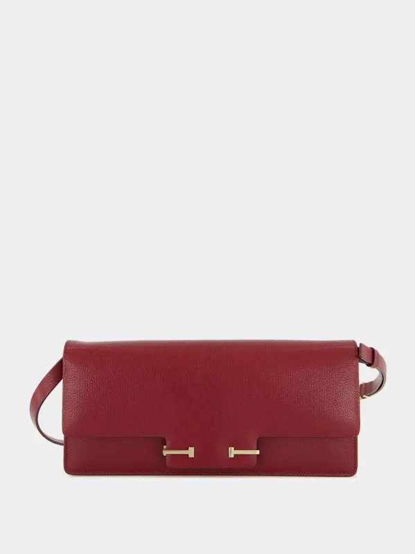 Ruby Red Supple Leather Aube Shoulder Bag sold by Fashion Clinic