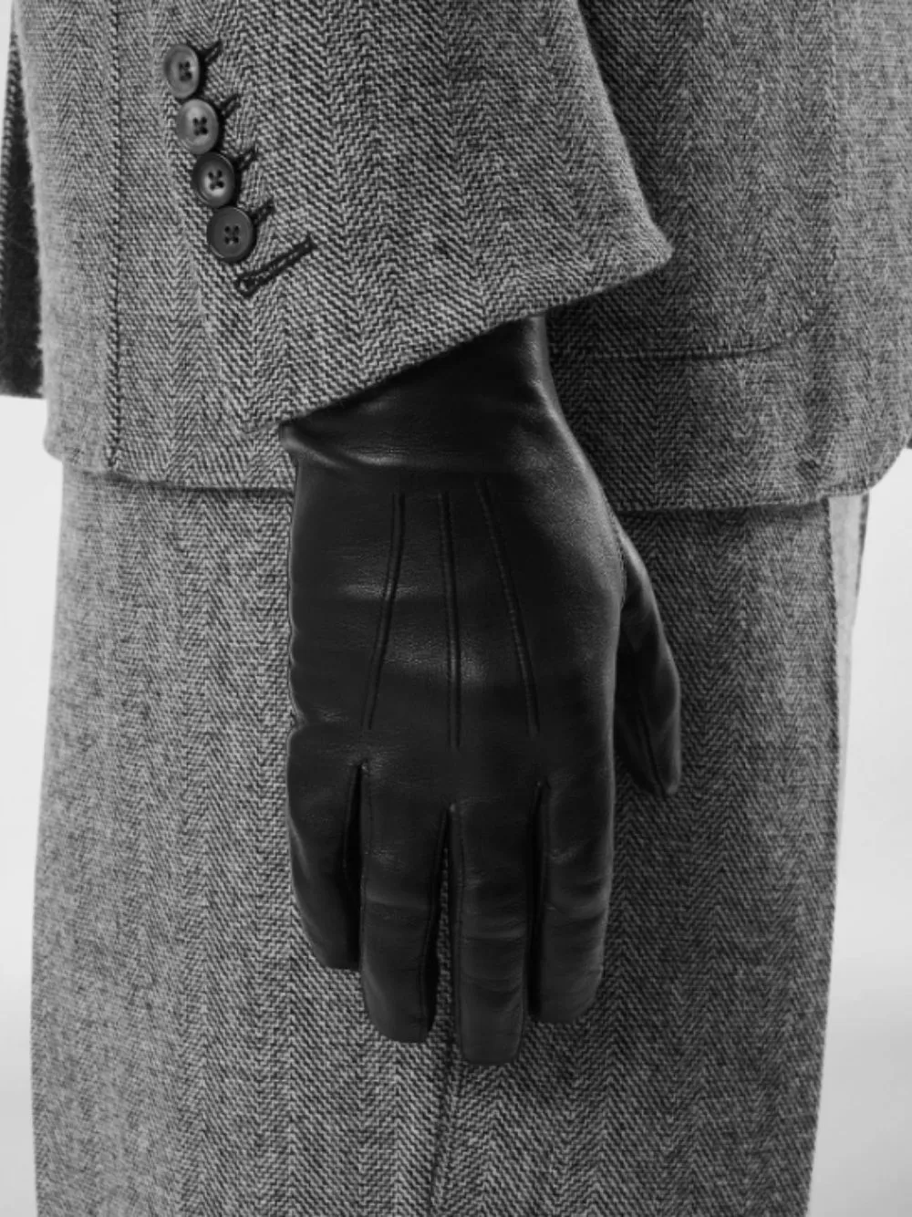 Black Nappa Leather Light Gloves sold by Fashion Clinic product image thumbnail 2