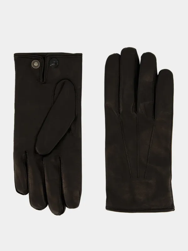 Black Nappa Leather Light Gloves made by Tom Ford