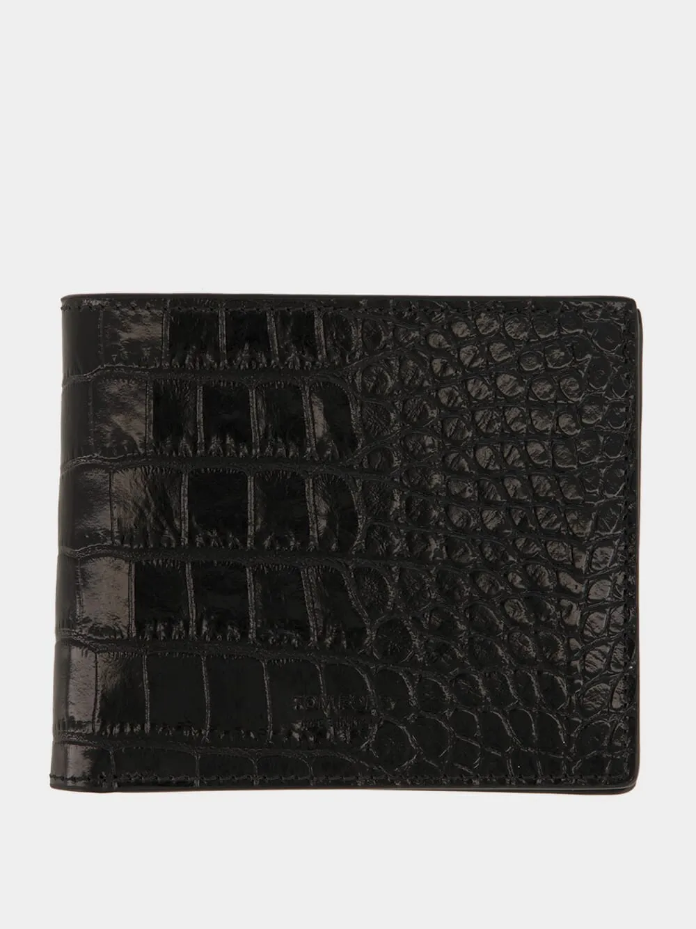 Black Crocodile Leather Wallet sold by Fashion Clinic
