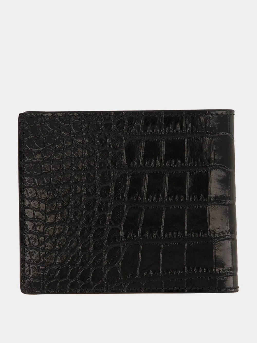 Black Crocodile Leather Wallet sold by Fashion Clinic product image thumbnail 2