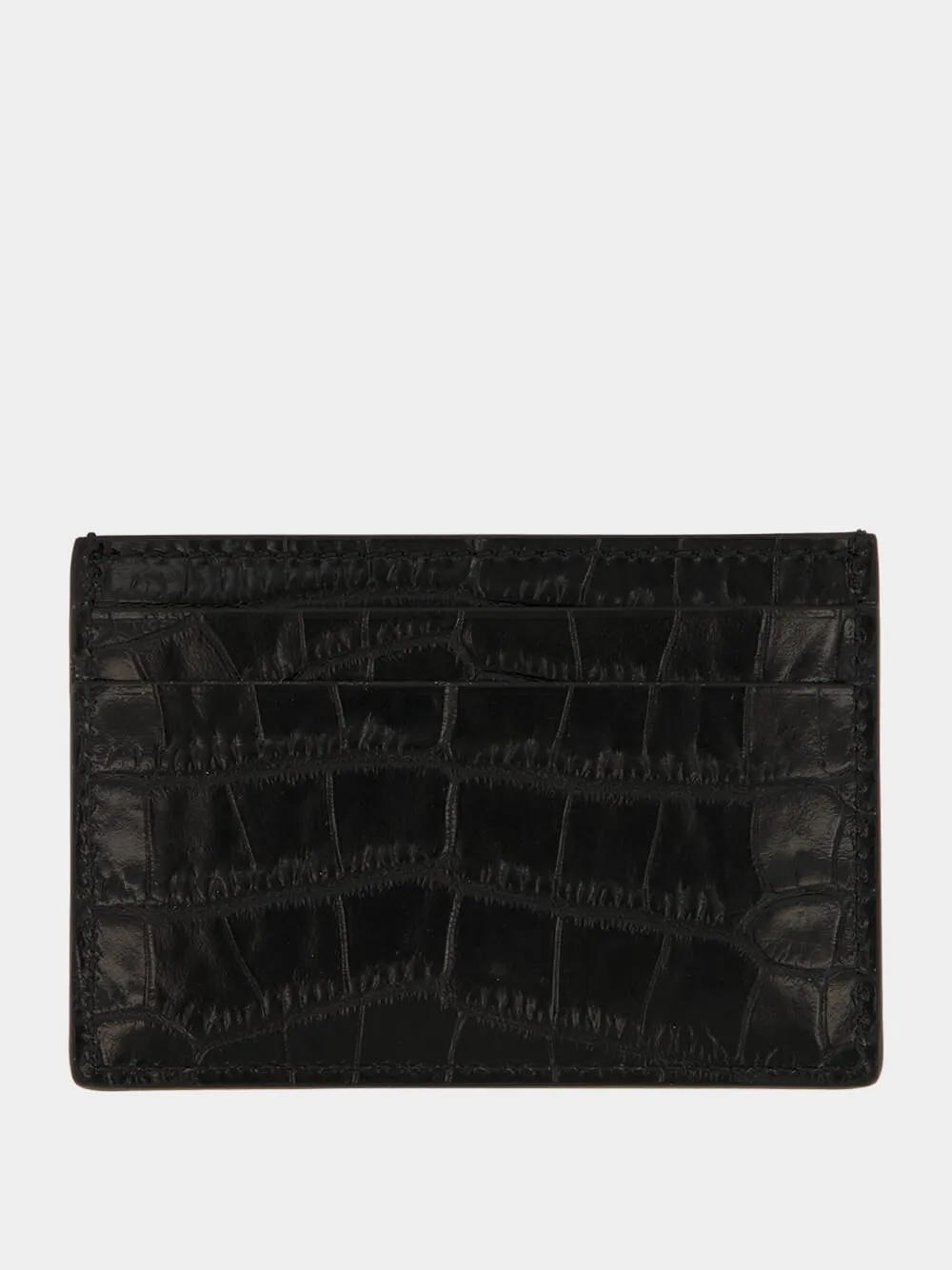 Black Crocodile Card Holder sold by Fashion Clinic product image thumbnail 2