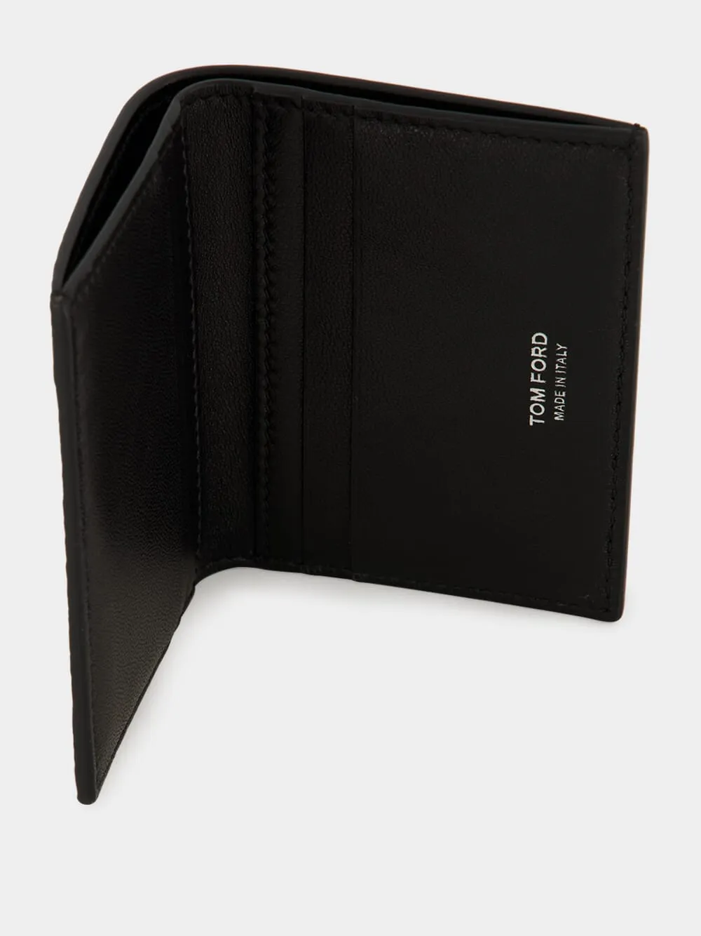 Black Slim Leather Card Case sold by Fashion Clinic product image thumbnail 3