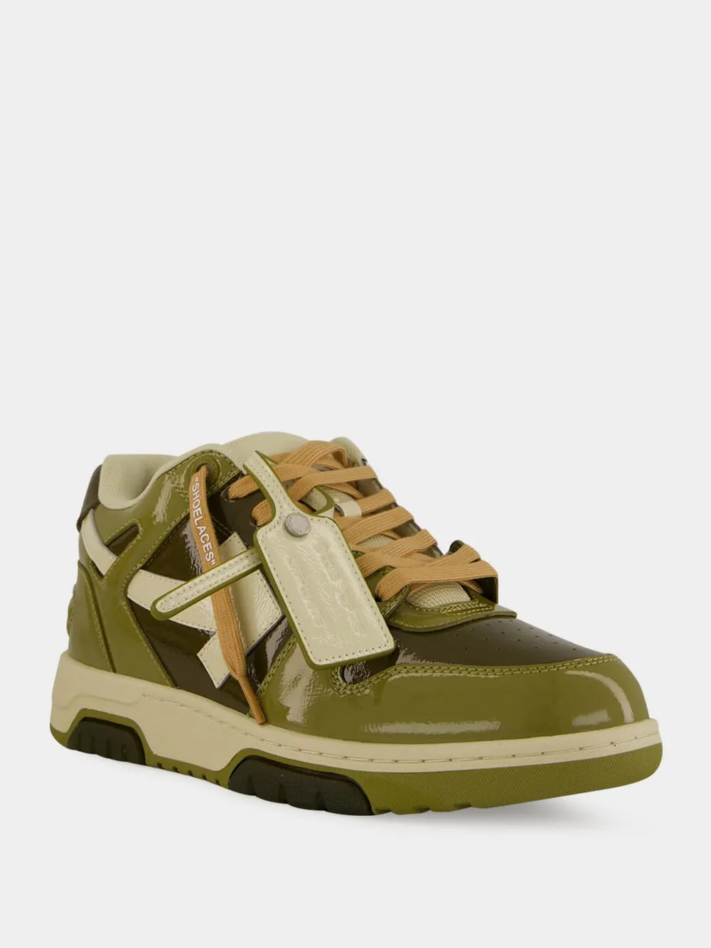 Army Green and Sand OOO Patent Sneakers sold by Fashion Clinic product image thumbnail 2