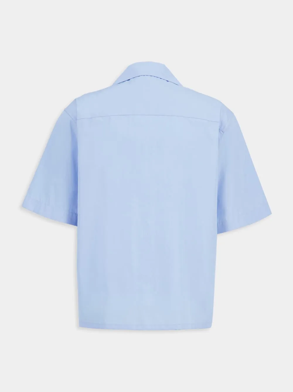 Iris Blue Organic Cotton Bowling Shirt sold by Fashion Clinic product image thumbnail 2