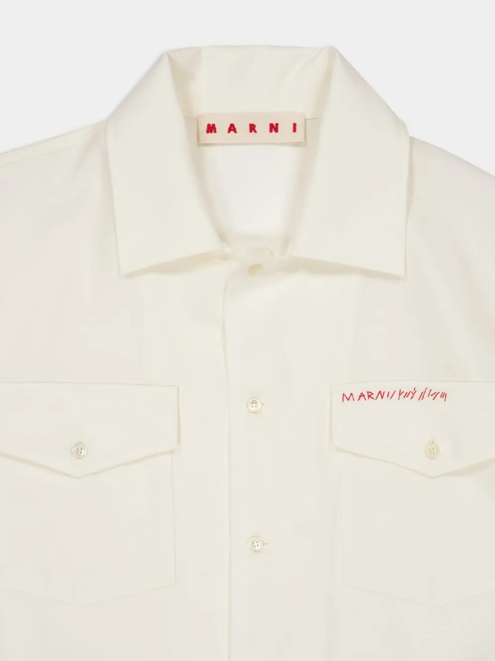 Lilywhite Tropical Wool Marni Shirt sold by Fashion Clinic product image thumbnail 5