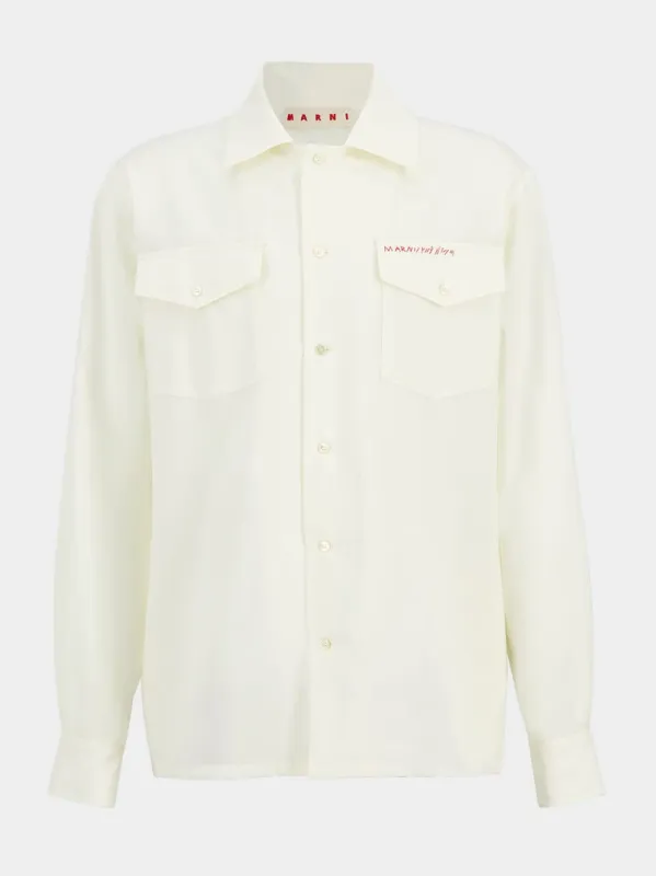 Lilywhite Tropical Wool Marni Shirt sold by Fashion Clinic
