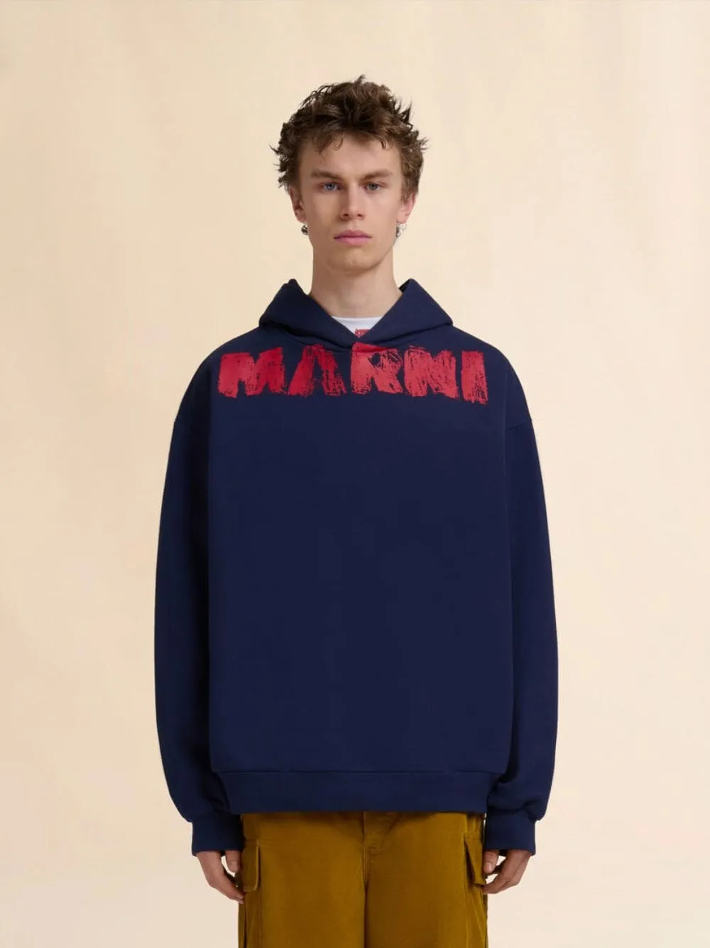Navy Cotton Sweatshirt with Marni Print sold by Fashion Clinic product image thumbnail 2