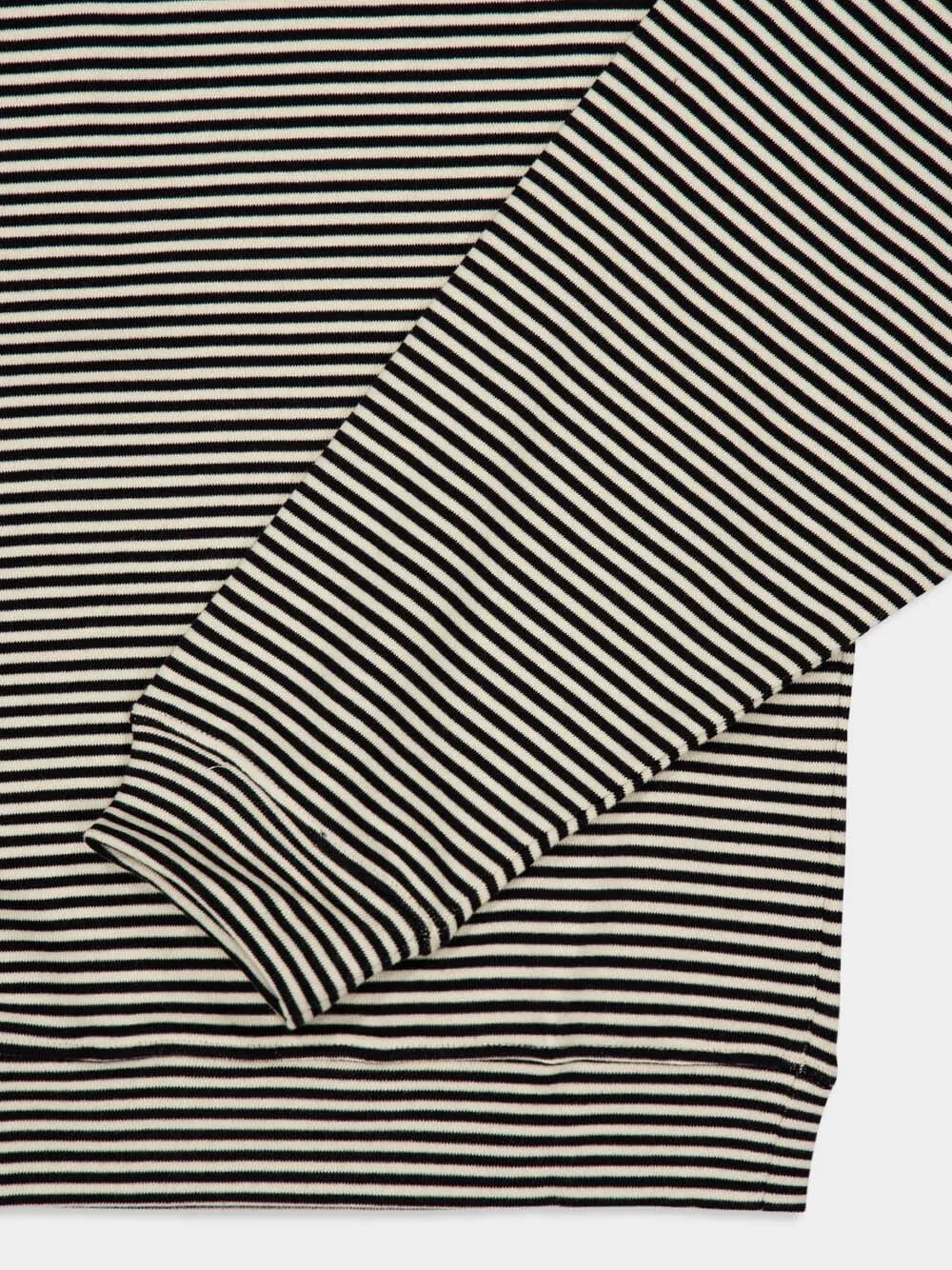 Black Striped Cotton Polo Sweatshirt sold by Fashion Clinic product image thumbnail 4