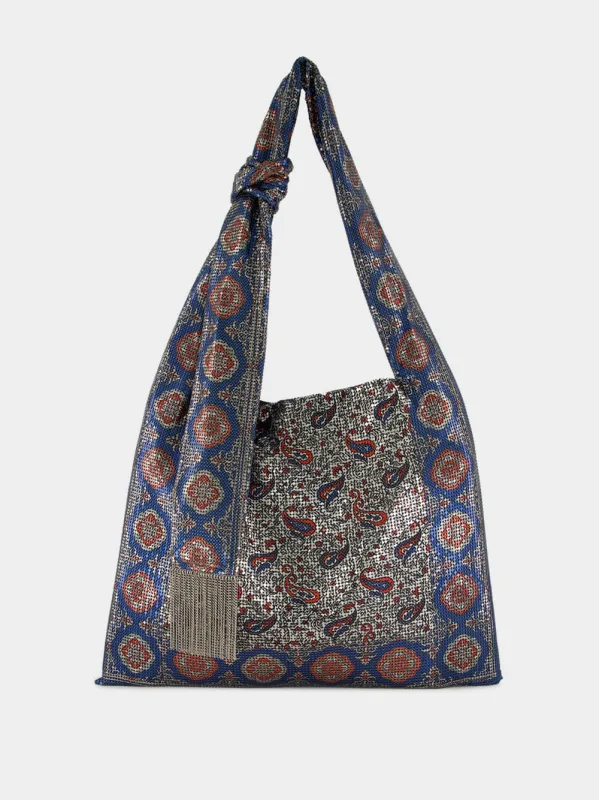 Bandana Paisley Printed Aluminium Tote Bag sold by Fashion Clinic
