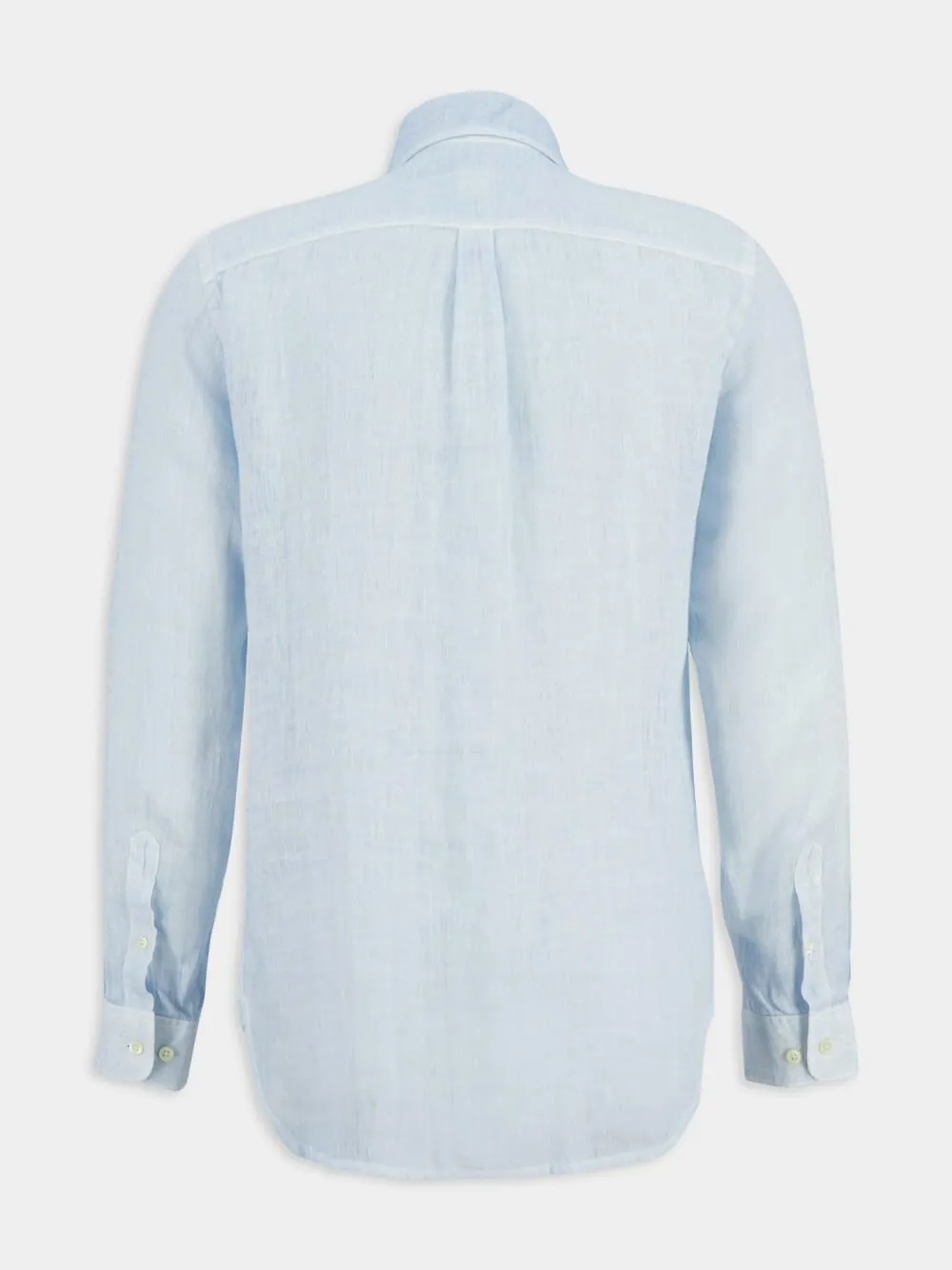 Sea Soft Blue Linen Shirt with Pocket sold by Fashion Clinic product image thumbnail 2