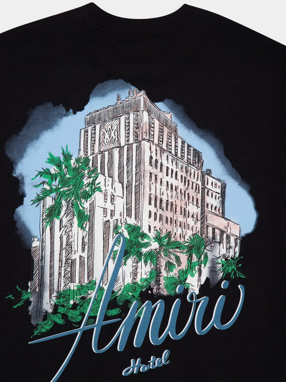 Black Oversized Hotel Print T-Shirt sold by Fashion Clinic product image thumbnail 4