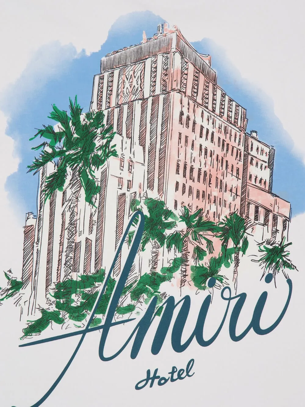 White Oversized Hotel Print T-Shirt sold by Fashion Clinic product image thumbnail 4