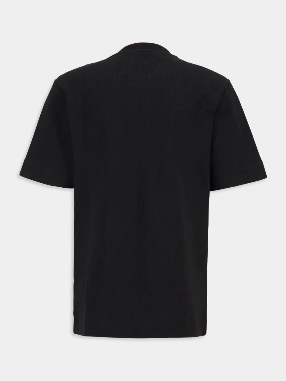 Black FF Jacquard Cotton T-Shirt sold by Fashion Clinic product image thumbnail 2