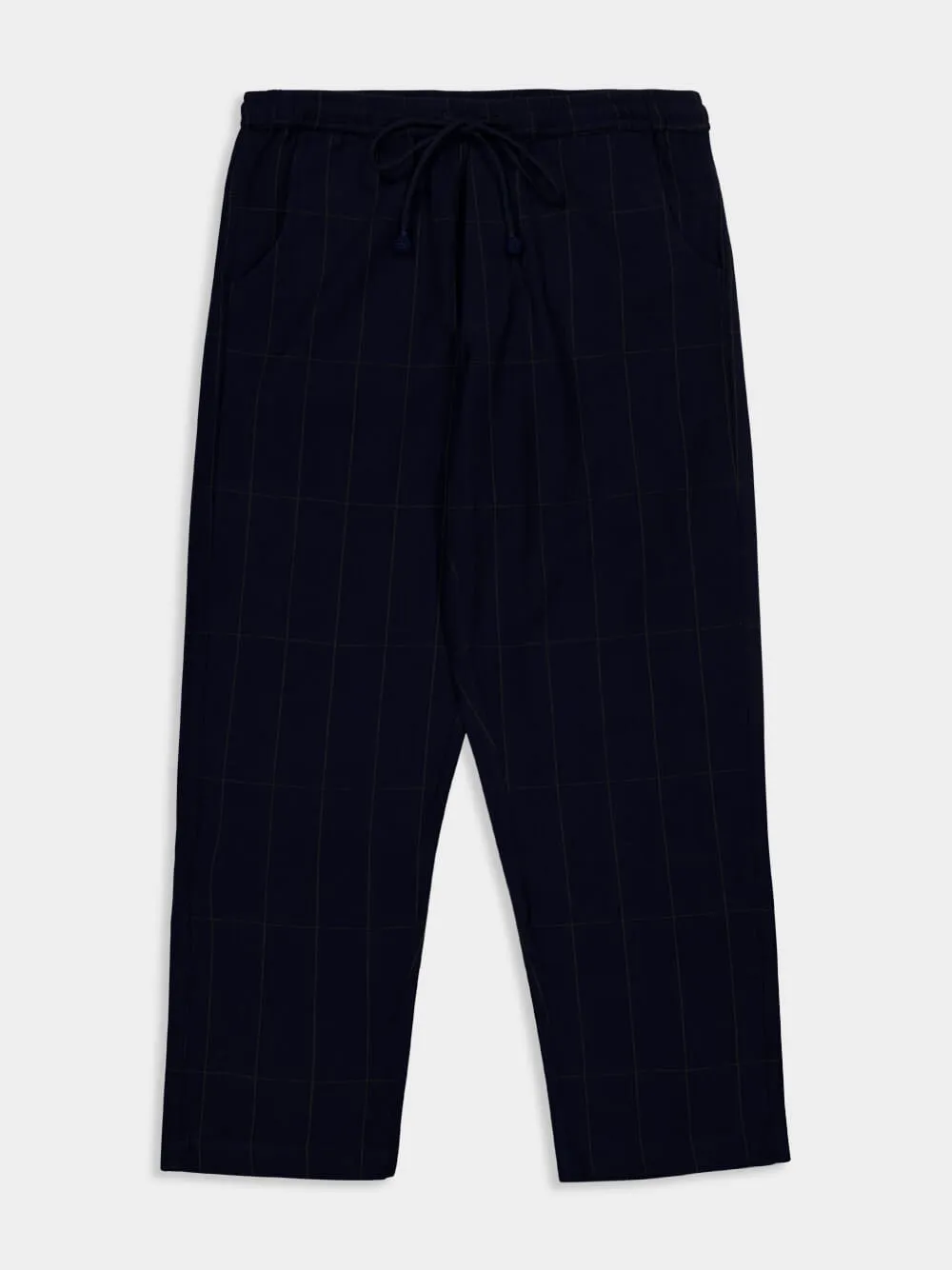 Navy Blue Anthem Cotton Pants sold by Fashion Clinic product image thumbnail 5