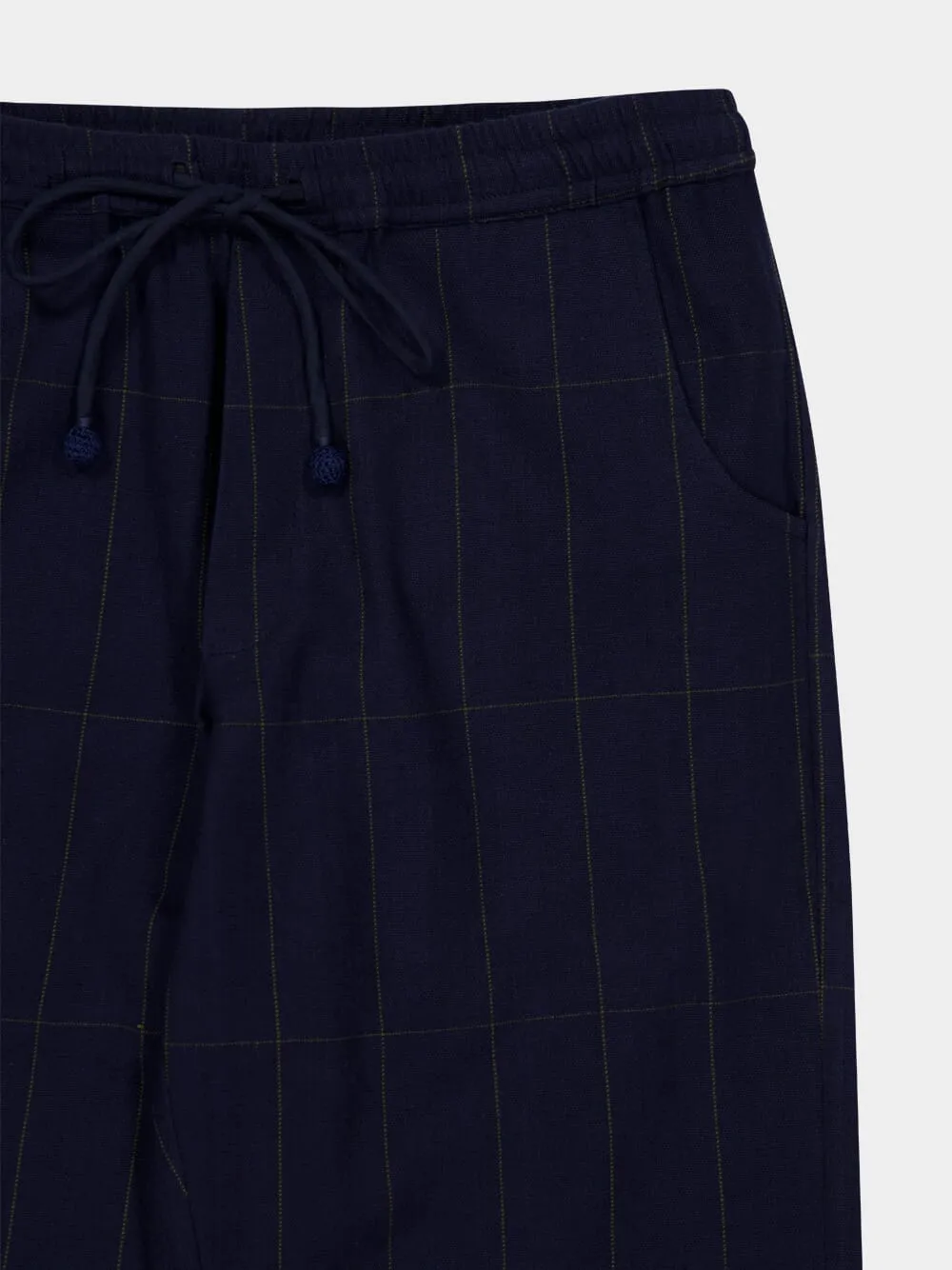 Navy Blue Anthem Cotton Pants sold by Fashion Clinic product image thumbnail 3