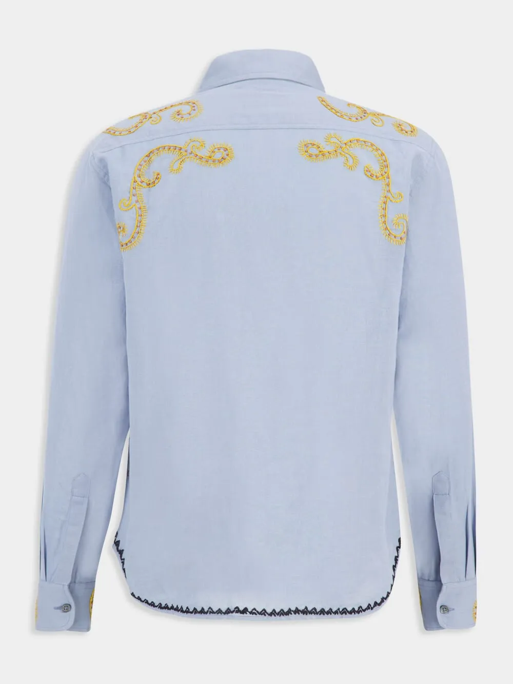 Lavender Blue Cotton Hemp Reverie Shirt sold by Fashion Clinic product image thumbnail 2