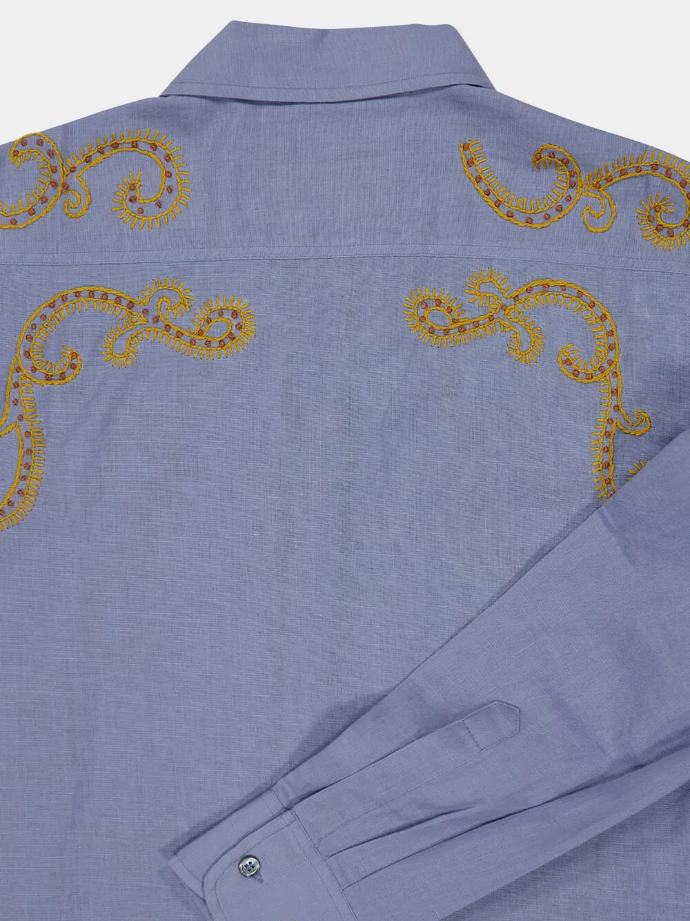 Lavender Blue Cotton Hemp Reverie Shirt sold by Fashion Clinic product image thumbnail 4