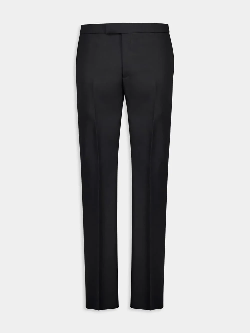 Black Tailored Barathea Trousers sold by Fashion Clinic