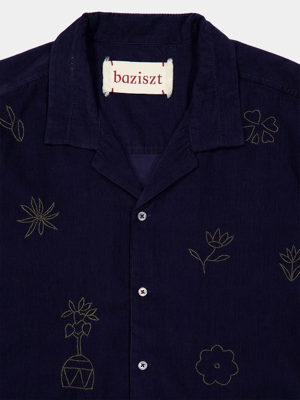 Navy Blue Cotton Serenade Shirt sold by Fashion Clinic product image thumbnail 3