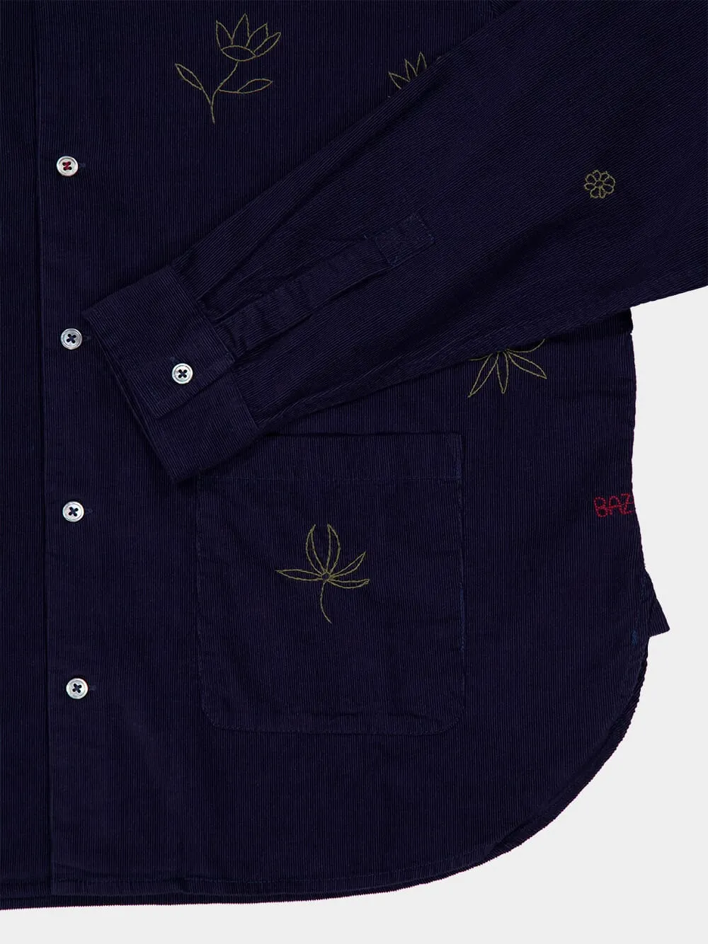Navy Blue Cotton Serenade Shirt sold by Fashion Clinic product image thumbnail 4